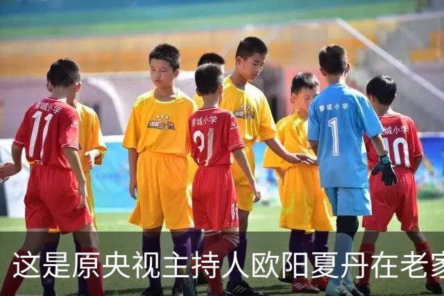 这是原央视主持人欧阳夏丹在老家中院子里的一张留影，朴实低调